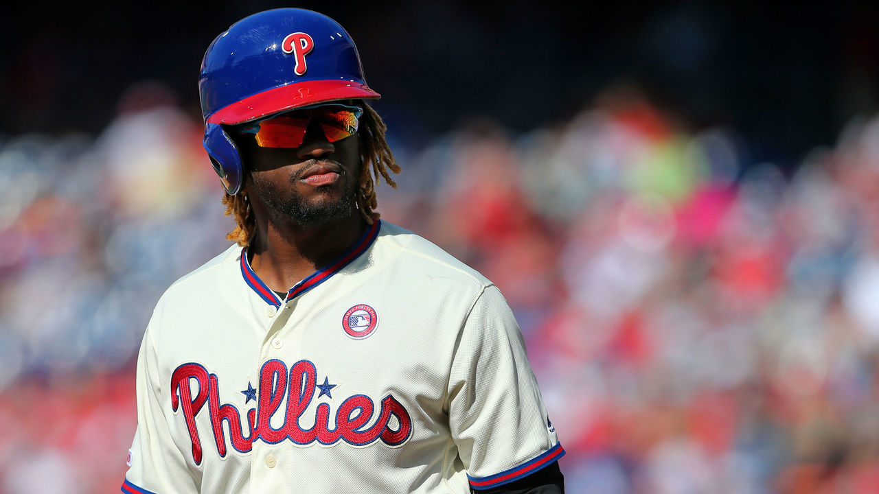 PHILADELPHIA, PA - MAY 18: Odubel Herrera #37 of the Philadelphia Phillies in action during a game against the Colorado Rockies at Citizens Bank Park on May 18, 2019 in Philadelphia, Pennsylvania.