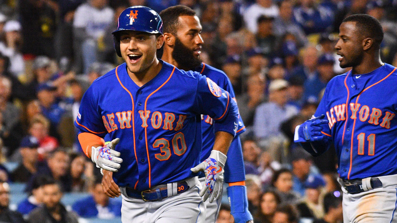 Mets' Michael Conforto grounds out in first MLB at-bat, gets RBI