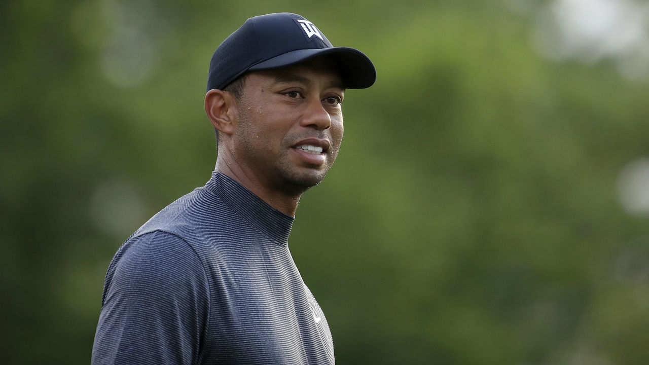 DUBLIN, OHIO - MAY 29: Tiger Woods waits to hit his tee shot on the second hole during the Pro -Am of The Memorial Tournament presented by Nationwide at Muirfield Village Golf Club on May 29, 2019 in Dublin, Ohio.
