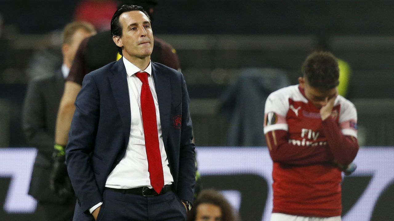 Arsenal FC coach Unai Emery during the UEFA Europa League final match between Chelsea FC and Arsenal FC at the Baki Olimpiya Stadionu on May 29, 2019 in Baku, Azerbaijan