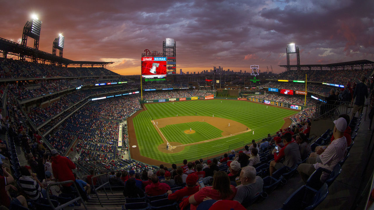 PHILADELPHIA, PA - APRIL 09: A general view of Citizens Bank Park during the game between the Washington Nationals and Philadelphia Phillies on April 9, 2019 in Philadelphia, Pennsylvania.