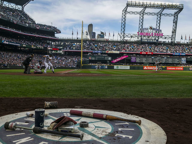3SEATTLE, WA - MARCH 28: A general view of T-Mobile Park as seen during a Seattle Mariners game on March 28, 2019 in Seattle, Washington.