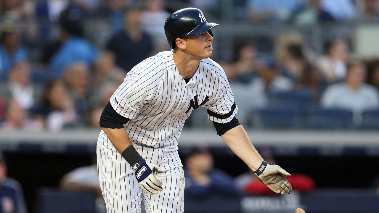 BRONX, NY - MAY 31: DJ LeMahieu #26 of the New York Yankees hits a homerun against the Boston Red Sox at Yankee Stadium on Friday, May 31, 2019 in the Bronx borough of New York City.
