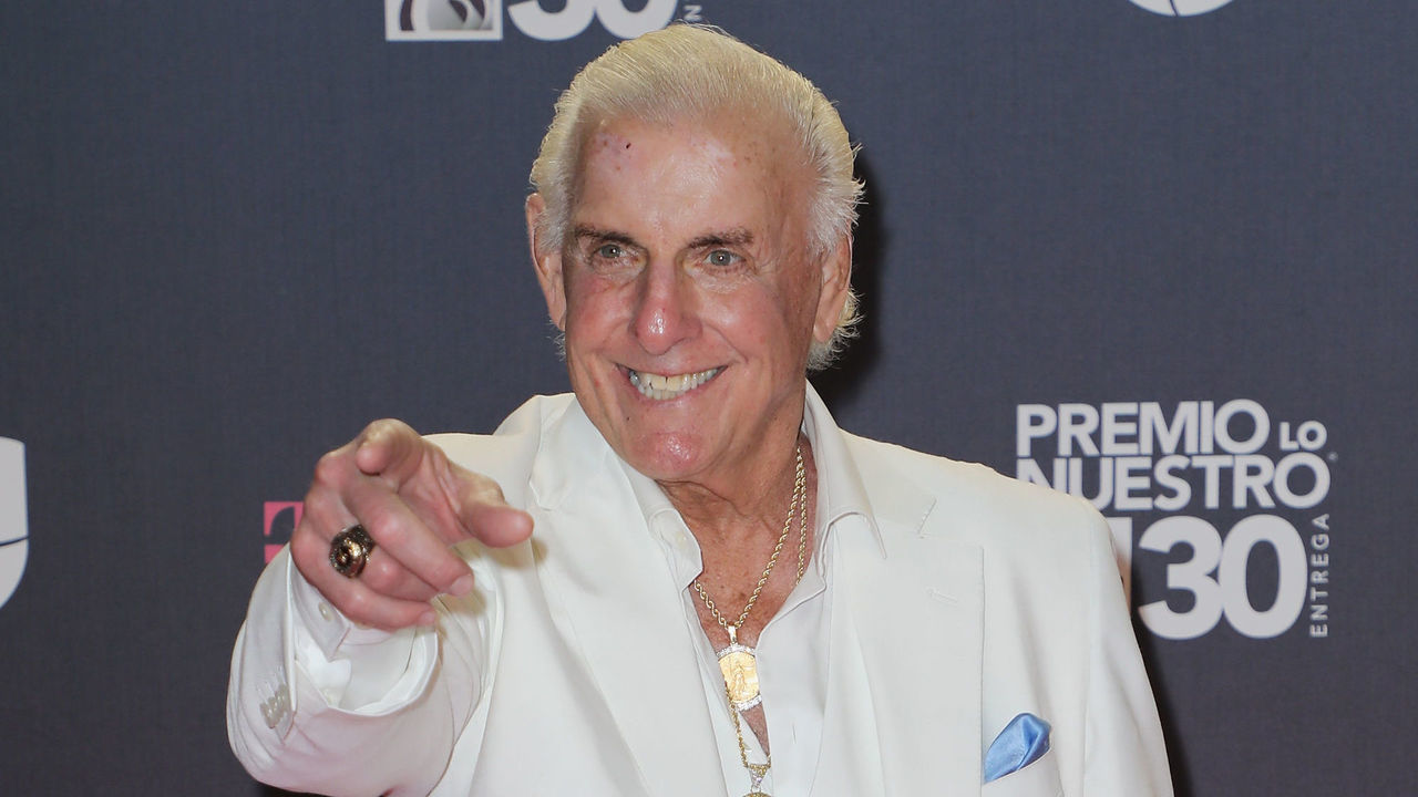 MIAMI, FL - FEBRUARY 22: Ric Flair attends Univision's 30th Edition Of "Premio Lo Nuestro A La Musica Latina" at American Airlines Arena on February 22, 2018 in Miami, Florida.
