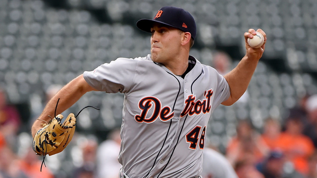 BALTIMORE, MD - MAY 28: Matthew Boyd #48 of the Detroit Tigers pitches during the game against the Baltimore Orioles at Oriole Park at Camden Yards on May 28, 2019 in Baltimore, Maryland.