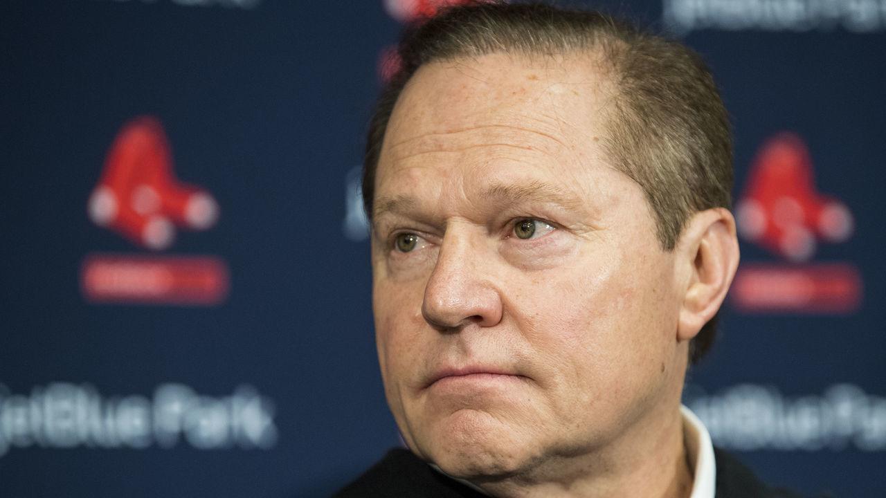 FT. MYERS, FL - FEBRUARY 26: Agent Scott Boras speaks during a press conference announcing the signing of J.D. Martinez #28 of the Boston Red Sox on February 26, 2018 at jetBlue Park at Fenway South in Fort Myers, Florida .
