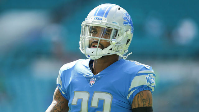 MIAMI, FL - OCTOBER 21: Darius Slay #23 of the Detroit Lions looks on prior to the game against the Miami Dolphins at Hard Rock Stadium on October 21, 2018 in Miami, Florida.