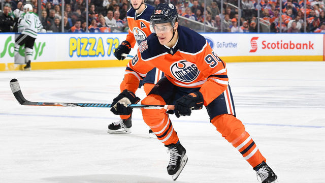 EDMONTON, AB - NOVEMBER 27: Jesse Puljujarvi #98 of the Edmonton Oilers skates during the game against the Dallas Stars on November 27, 2018 at Rogers Place in Edmonton, Alberta, Canada.