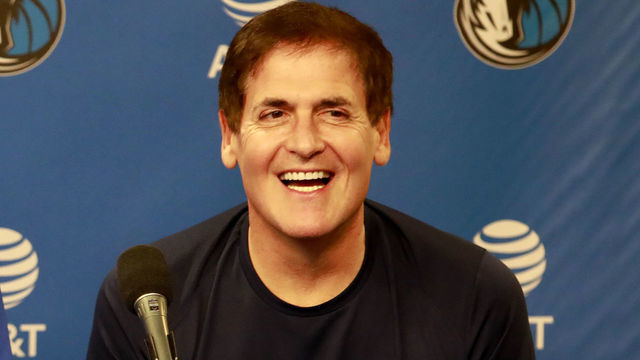 DALLAS, TX - FEBRUARY 4: Newly acquired player Kristaps Porzingis, and Head Coach Rick Carlisle, and Mark Cuban talk to the media at the Dallas Mavericks introductory press conference on Feb 4, 2019 at the American Airlines Center in Dallas, Texas. Mandatory Copyright Notice: Copyright 2019 NBAE