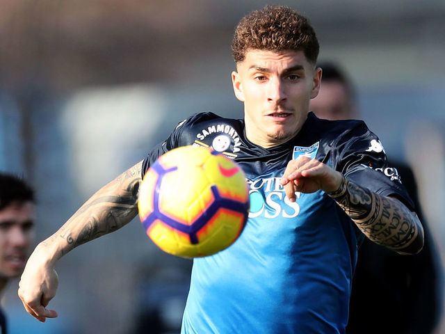 EMPOLI, ITALY - FEBRUARY 17: Giovanni Di Lorenzo of Empoli FC in action during the Serie A match between Empoli and US Sassuolo at Stadio Carlo Castellani on February 17, 2019 in Empoli, Italy.