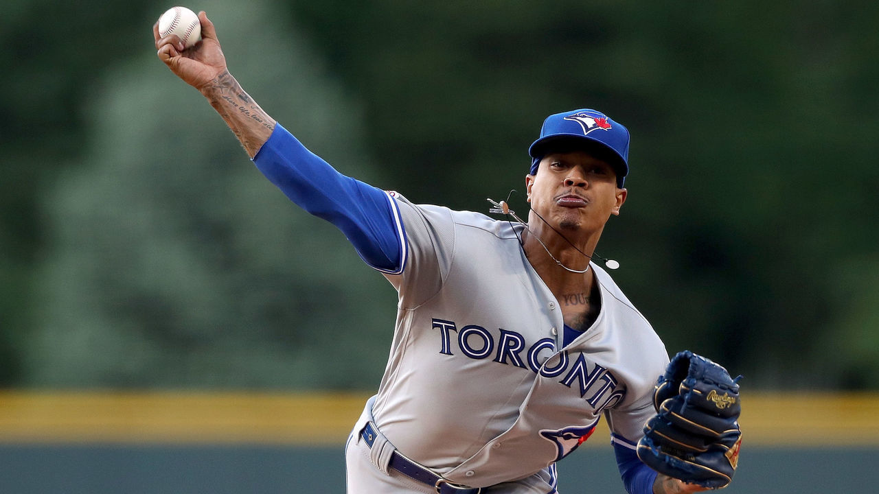 DENVER, COLORADO - JUNE 01: Starting pitcher Marcus Stroman #6 of the Toronto Blue Jays throws in the first inning against the Colorado Rockies at Coors Field on June 01, 2019 in Denver, Colorado.