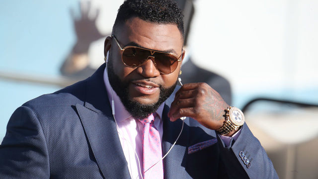 LOS ANGELES, CA - OCTOBER 26: Former Red Sox David Ortiz at Dodger Stadium before the game. Los Angeles Dodgers hosted the Boston Red Sox in Game 3 of the World Series at Dodger Stadium in Los Angeles on Oct. 26, 2018.