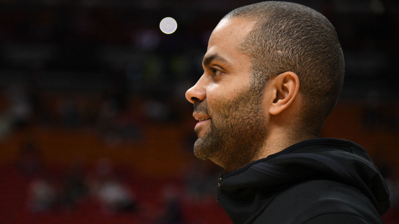MIAMI, FL - MARCH 17: Tony Parker #9 of the Charlotte Hornets in action during the game against the Miami Heat at American Airlines Arena on March 17, 2019 in Miami, Florida.