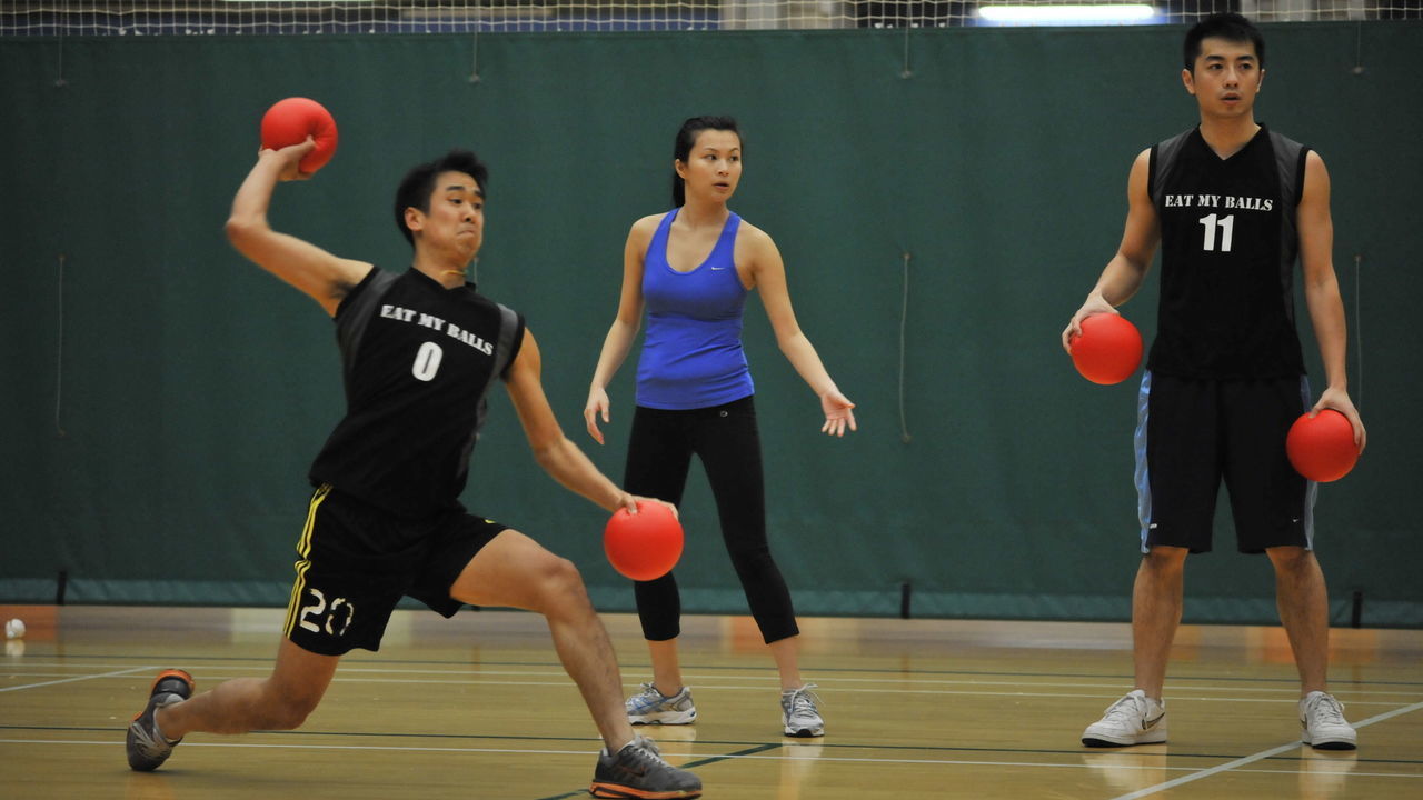 Features on Dodgeball's increasing popularity in HK. Action for the Dodgeball player. 26Mar12. [** LOW RES FOR LAYOUT ONLY **]
