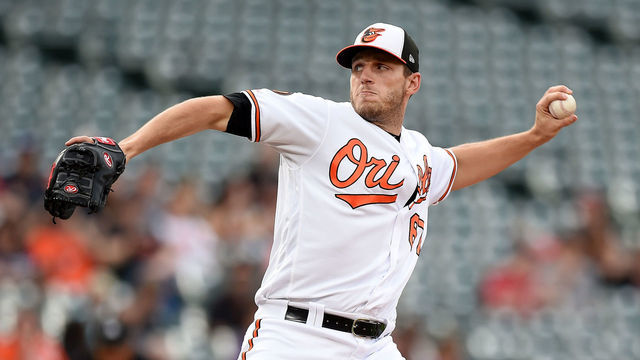 BALTIMORE, MD - JUNE 11: John Means #67 of the Baltimore Orioles pitches in the first inning against the Toronto Blue Jays at Oriole Park at Camden Yards on June 11, 2019 in Baltimore, Maryland.