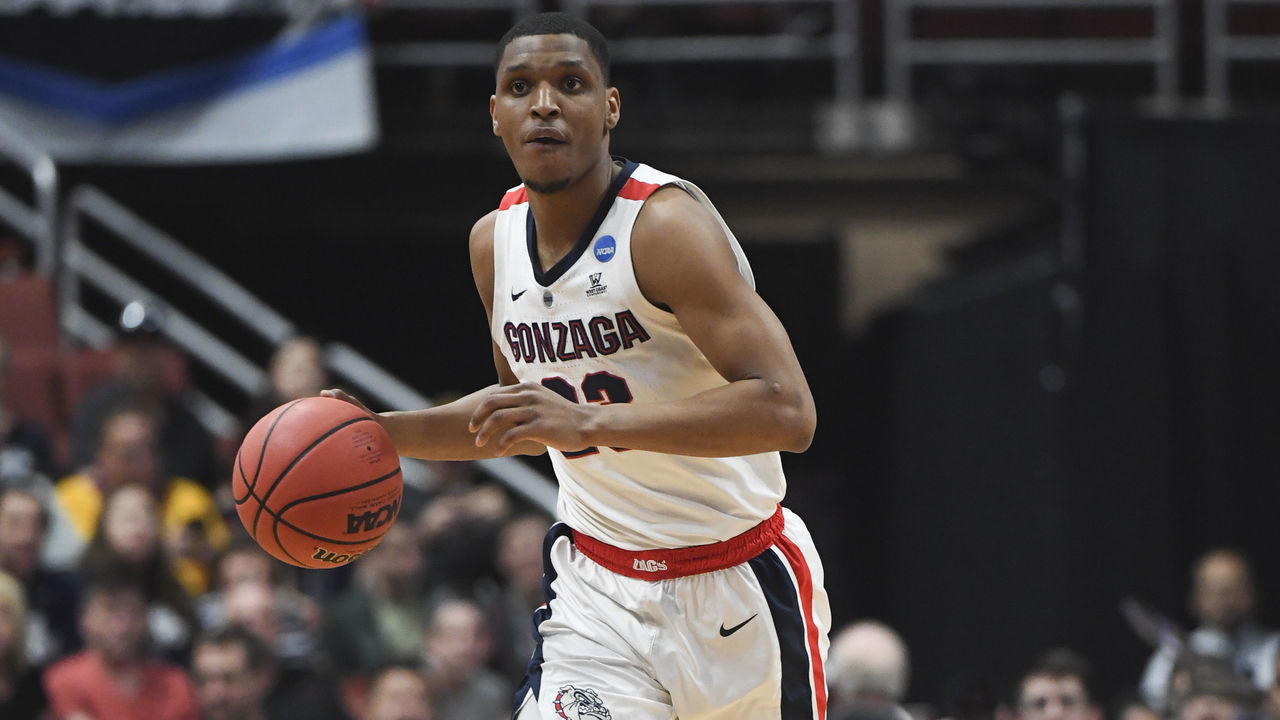 ANAHEIM, CA - MARCH 30: Zach Norvell Jr. #23 of the Gonzaga Bulldogs during the game against the Texas Tech Red Raiders in the Elite Eight round of the 2019 NCAA Men's Basketball Tournament held at Honda Center on March 30, 2019 in Anaheim, California.