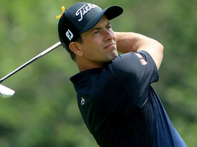 DUBLIN, OHIO - JUNE 02: Adam Scott of Australia plays a shot during the final round of The Memorial Tournament Presented By Nationwide at Muirfield Village Golf Club on June 02, 2019 in Dublin, Ohio.