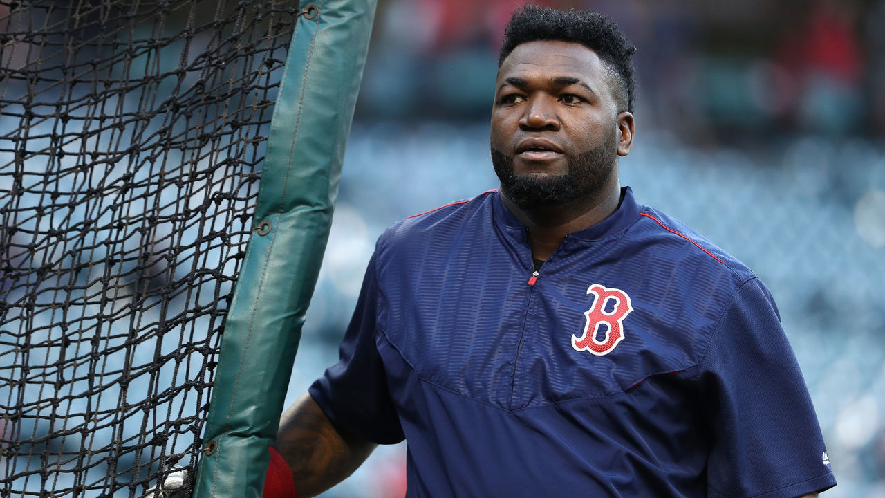 CLEVELAND, OH - OCTOBER 06: David Ortiz #34 of the Boston Red Sox looks on prior to game one of the American League Divison Series against the Cleveland Indians at Progressive Field on October 6, 2016 in Cleveland, Ohio.