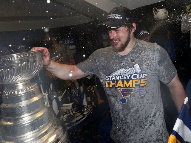 Blues stanley cup locker best sale room hat