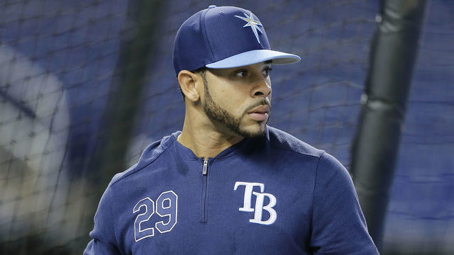 MIAMI, FLORIDA - MAY 14: Tommy Pham #29 of the Tampa Bay Rays looks on prior to the game against the Miami Marlins at Marlins Park on May 14, 2019 in Miami, Florida.