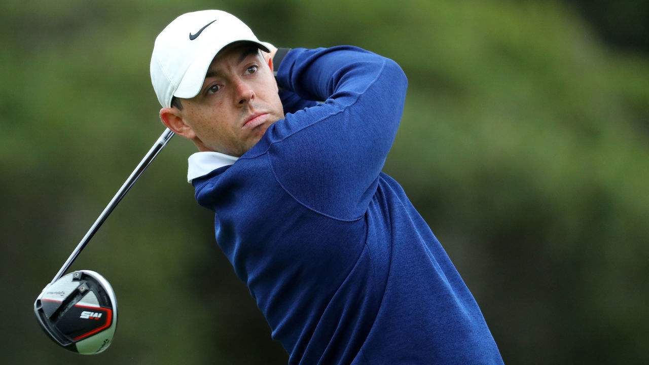 PEBBLE BEACH, CALIFORNIA - JUNE 13: Rory McIlroy of Northern Ireland plays a shot from the 13th tee during the first round of the 2019 U.S. Open at Pebble Beach Golf Links on June 13, 2019 in Pebble Beach, California.