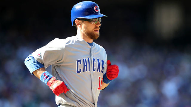 SEATTLE, WA - MAY 01: Ben Zobrist #18 of the Chicago Cubs looks on during the game against the Seattle Mariners at T-Mobile Park on May 1, 2019 in Seattle, Washington. The Cubs defeated the Mariners 11-0.