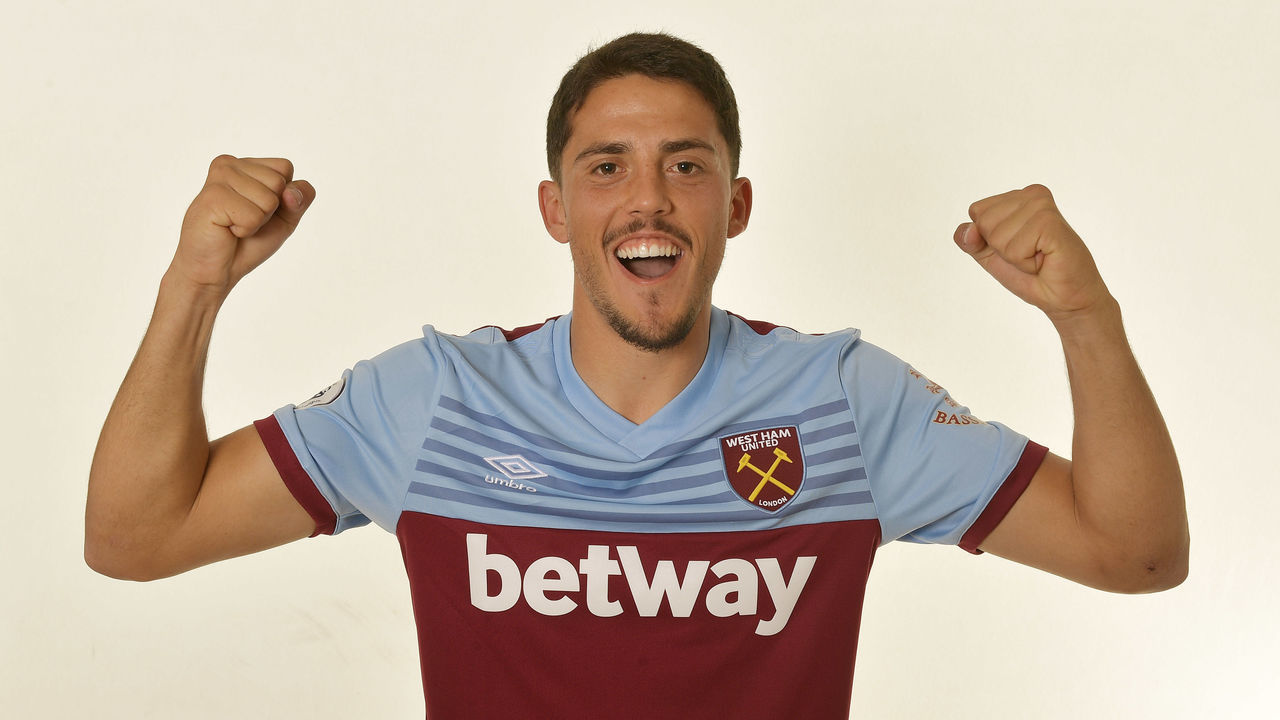 LONDON, ENGLAND - JUNE 14: West Ham United Unveil their New Signing Pablo Fornals at London Stadium on June 14, 2019 in London, England.