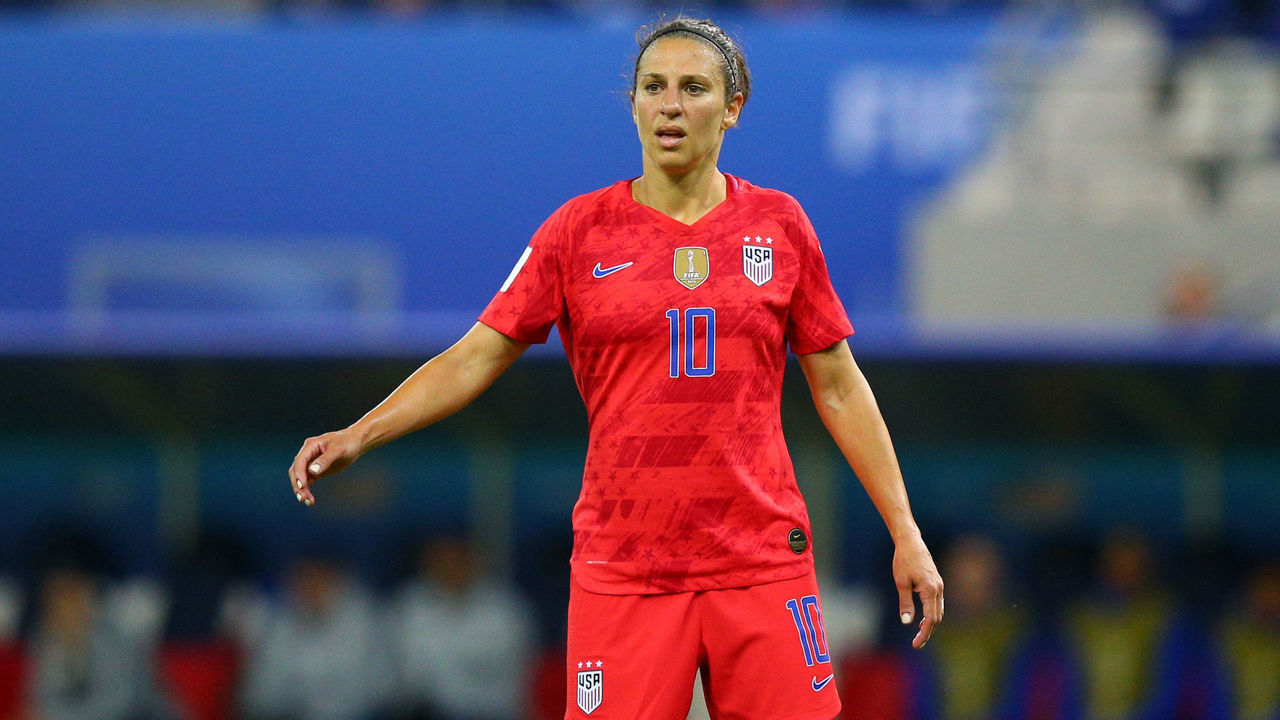 REIMS, FRANCE - JUNE 11: Carli Lloyd of USA during the 2019 FIFA Women's World Cup France group F match between USA and Thailand at Stade Auguste Delaune on June 11, 2019 in Reims, France.