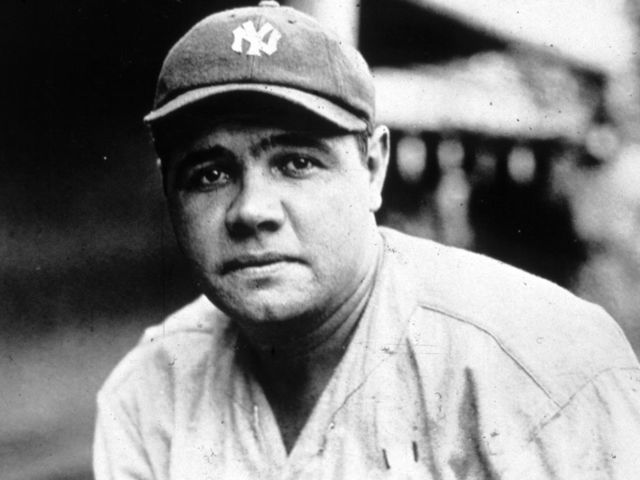 American baseball player George Herman Ruth (1895 - 1948) known as 'Babe' Ruth.