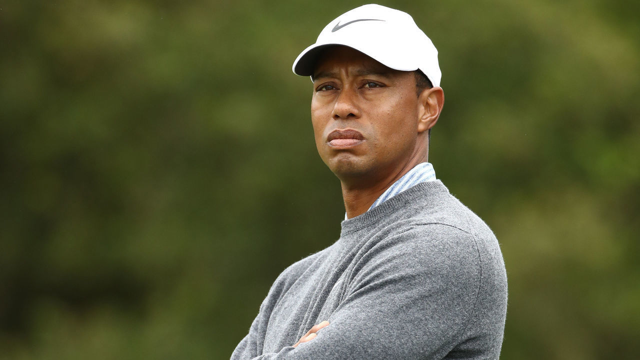 PEBBLE BEACH, CALIFORNIA - JUNE 15: Tiger Woods of the United States looks on from the second green during the third round of the 2019 U.S. Open at Pebble Beach Golf Links on June 15, 2019 in Pebble Beach, California.