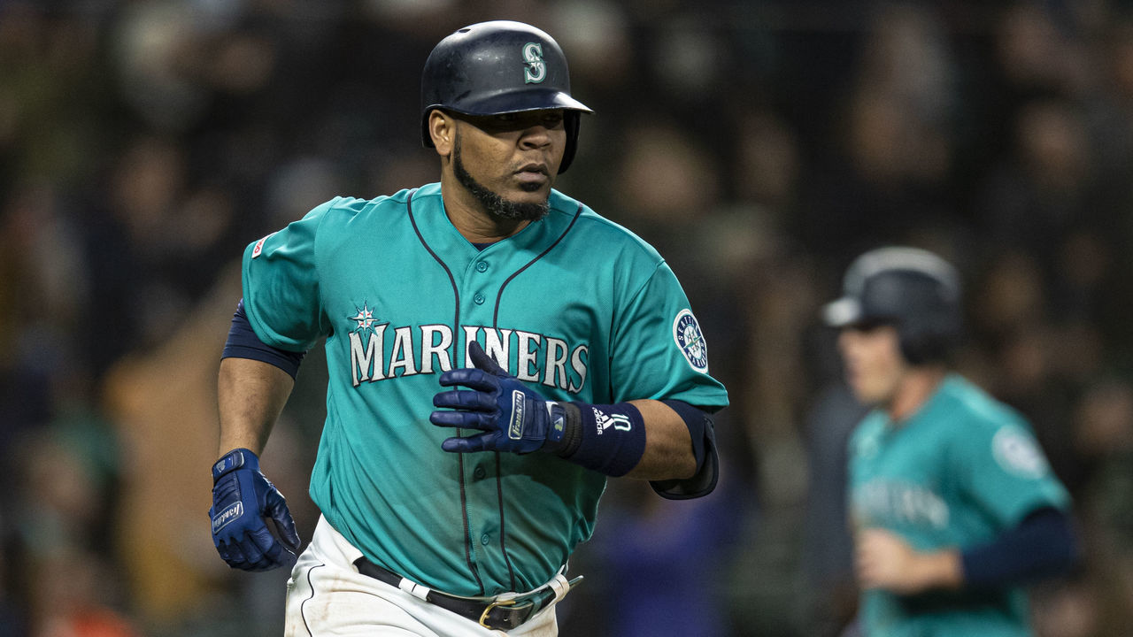 SEATTLE, WA - JUNE 05: Edwin Encarnacion #10 of the Seattle Mariners rounds the bases after hitting a home run during a game against the Houston Astros at T-Mobile Park on June 5, 2019 in Seattle, Washington. The Mariners won the game 14-1.