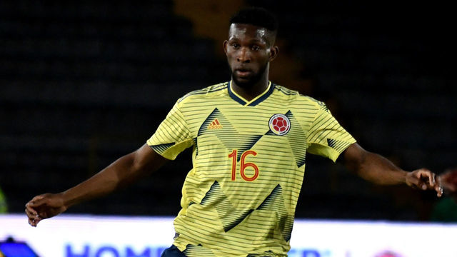 BOGOTA, COLOMBIA - JUNE 03: Jefferson Lerma of Colombia in action during a friendly match between Colombia and Panama at Estadio El Campin on June 03, 2019 in Bogota, Colombia.