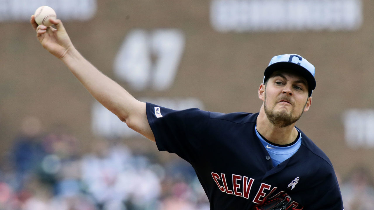 DETROIT, MI - JUNE 16: Trevor Bauer #47 of the Cleveland Indians pitches against the Detroit Tigers during the second inning at Comerica Park on June 16, 2019 in Detroit, Michigan.