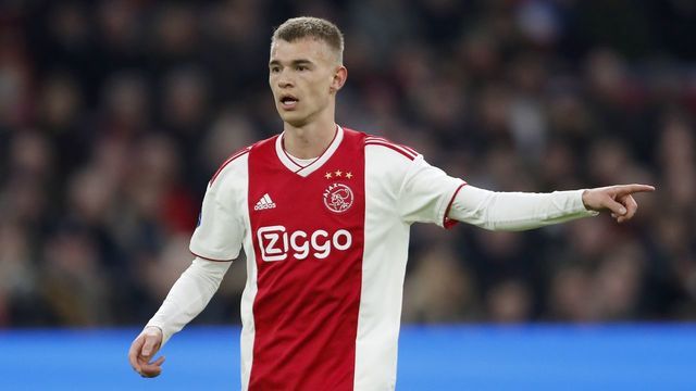 Daley Sinkgraven of Ajax during the Dutch Eredivisie match between Ajax Amsterdam and sc Heerenveen at the Johan Cruijff Arena on January 20, 2019 in Amsterdam, The Netherlands