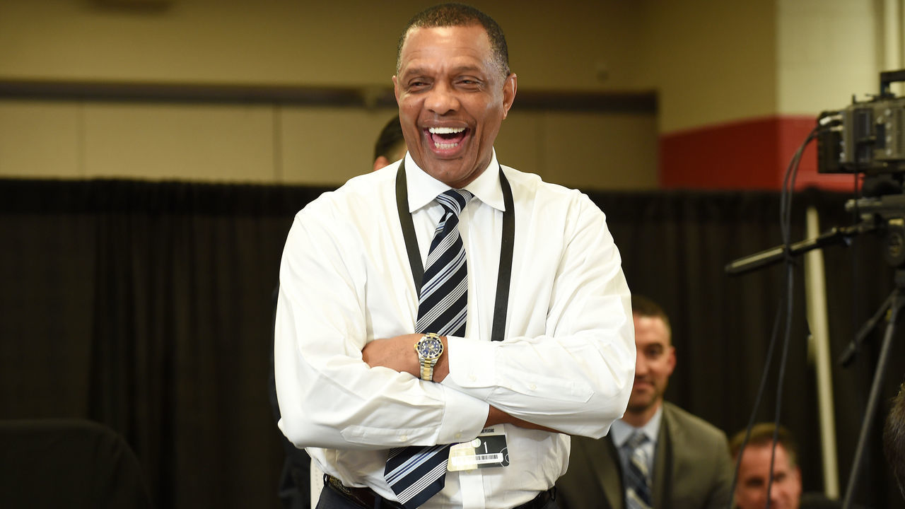 CHICAGO, IL - MAY 14: Head Coach Alvin Gentry of the New Orleans Pelicans smiles during the 2019 NBA Draft Lottery on May 14, 2019 at the Chicago Hilton in Chicago, Illinois. NOTE TO USER: User expressly acknowledges and agrees that, by downloading and/or using this photograph, user is consenting to the terms and conditions of the Getty Images License Agreement. Mandatory Copyright Notice: Copyright 2019 NBAE