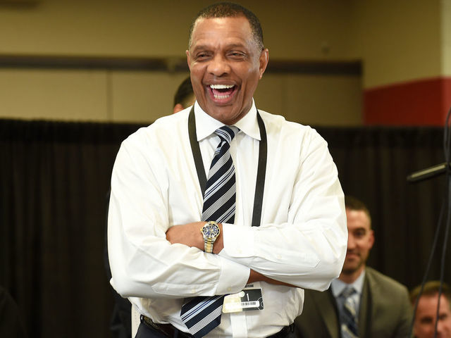 CHICAGO, IL - MAY 14: Head Coach Alvin Gentry of the New Orleans Pelicans smiles during the 2019 NBA Draft Lottery on May 14, 2019 at the Chicago Hilton in Chicago, Illinois. NOTE TO USER: User expressly acknowledges and agrees that, by downloading and/or using this photograph, user is consenting to the terms and conditions of the Getty Images License Agreement. Mandatory Copyright Notice: Copyright 2019 NBAE