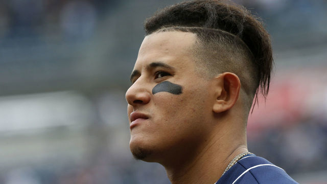 NEW YORK, NEW YORK - MAY 29: (NEW YORK DAILIES OUT) Manny Machado #13 of the San Diego Padres in action against the New York Yankees at Yankee Stadium on May 29, 2019 in New York City.