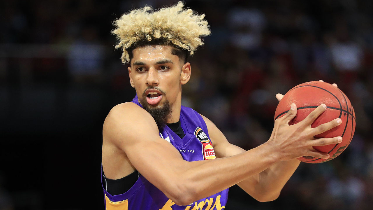 SYDNEY, AUSTRALIA - JANUARY 11: Brian Bowen of the Kings drives to the basket during the round 13 NBL match between the Sydney Kings and the New Zealand Breakers at Qudos Bank Arena on January 11, 2019 in Sydney, Australia.