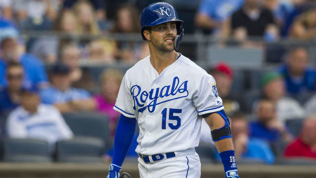 KANSAS CITY, MO - JUNE 04: Kansas City Royals second baseman Whit Merrifield (15) walks back to the dugout after striking out during the MLB regular season game between the Boston Red Sox and the Kansas City Royals, on Tuesday June 4, 2019 at Kauffman Stadium in Kansas City, MO.