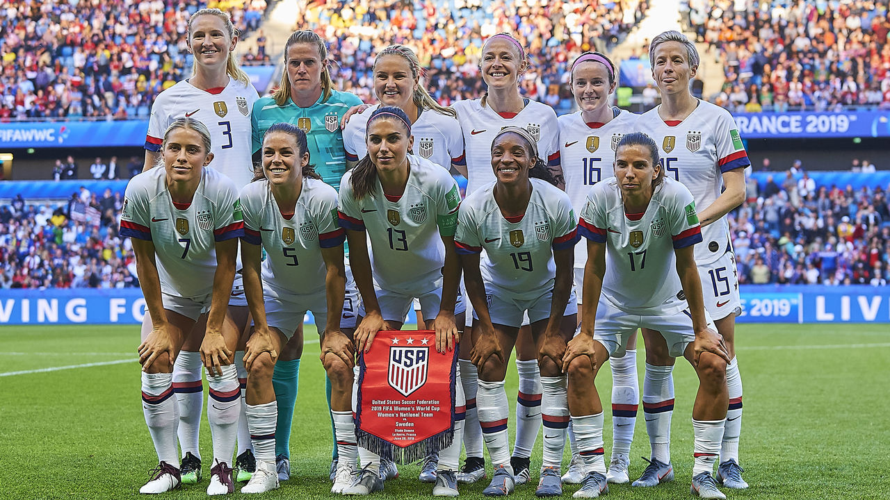 LE HAVRE, FRANCE - JUNE 20: Players of USA pose for a team photo during the 2019 FIFA Women's World Cup France group F match between Sweden and USA at on June 20, 2019 in Le Havre, France.