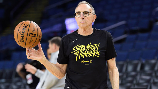 OAKLAND, CA - JUNE 6: Assistant Coach Ron Adams of the Golden State Warriors looks on during practice as part of the 2019 NBA Finals on June 6, 2019 at ORACLE Arena in Oakland, California. NOTE TO USER: User expressly acknowledges and agrees that, by downloading and/or using this photograph, user is consenting to the terms and conditions of the Getty Images License Agreement. Mandatory Copyright Notice: Copyright 2019 NBAE