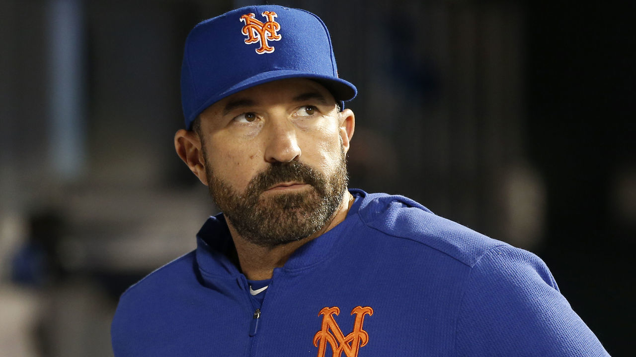 NEW YORK, NEW YORK - MAY 24: Manager Mickey Callaway #36 of the New York Mets looks on against the Detroit Tigers at Citi Field on May 24, 2019 in New York City. The Tigers defeated the Mets 9-8.