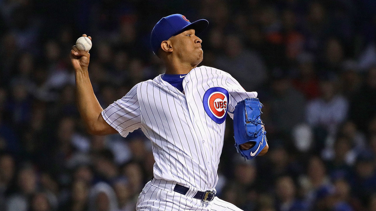 CHICAGO, ILLINOIS - JUNE 20: Adbert Alozolay #73 of the Chicago Cubs pitches in his Major League debut against the New York Mets at Wrigley Field on June 20, 2019 in Chicago, Illinois.