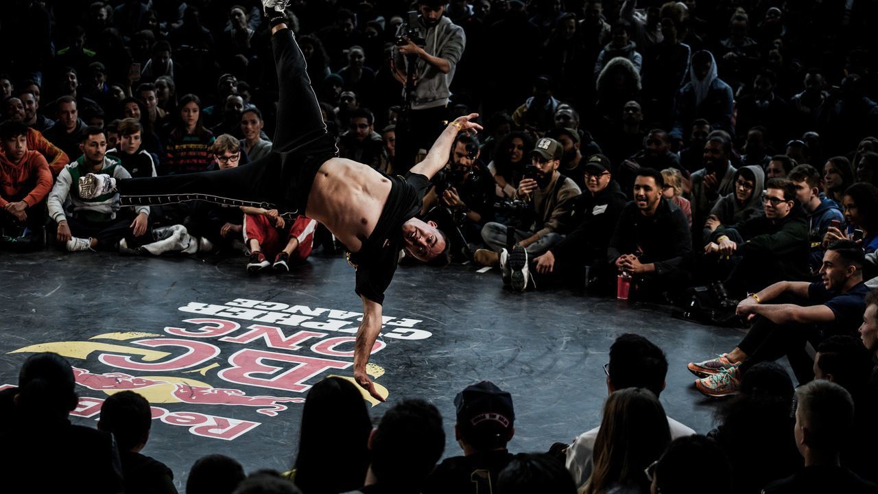 A breakdance competitor performs during the French final of the Red Bull BC One Cypher competition on March 18, 2019 in Lyon. - "Breaking" dancers will compete in the 2024 Paris Olympic Games.