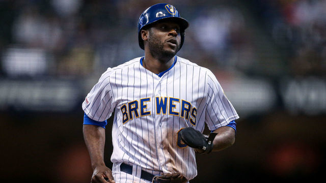 MILWAUKEE, WISCONSIN - JUNE 21: Lorenzo Cain #6 of the Milwaukee Brewers jogs to third base in the first inning against the Cincinnati Reds at Miller Park on June 21, 2019 in Milwaukee, Wisconsin.