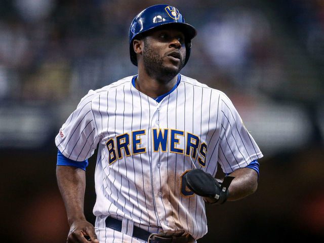 MILWAUKEE, WISCONSIN - JUNE 21: Lorenzo Cain #6 of the Milwaukee Brewers jogs to third base in the first inning against the Cincinnati Reds at Miller Park on June 21, 2019 in Milwaukee, Wisconsin.