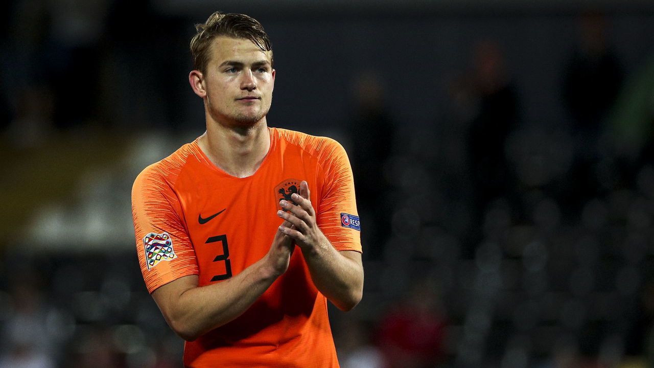 Matthijs de Ligt of Netherlands and Ajax after the UEFA Nations League Semi-Final football match Netherlands vs England at D.Afonso Henriques stadium in Guimares on June 6, 2019. (Filipe Amorim / NurPhoto via Getty Images)