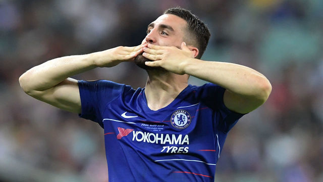 BAKU, AZERBAIJAN - MAY 29: Mateo Kovacic of Chelsea celebrates during the UEFA Europa League Final between Chelsea and Arsenal at Baku Olimpiya Stadionu on May 29, 2019 in Baku, Azerbaijan.