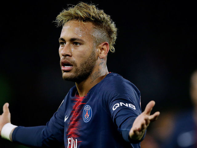PARIS, FRANCE - OCTOBER 7: Neymar Jr of Paris Saint Germain during the French League 1 match between Paris Saint Germain v Olympique Lyon at the Parc des Princes on October 7, 2018 in Paris France
