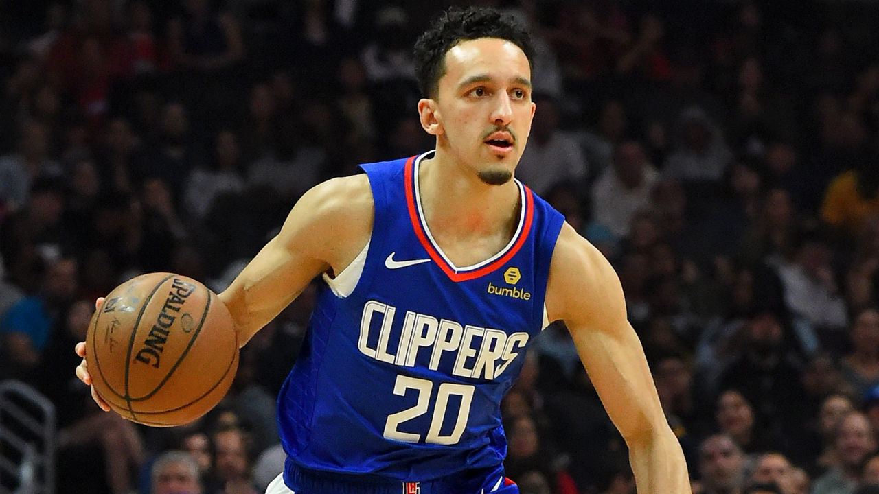 LOS ANGELES, CA - MARCH 31: Landry Shamet #20 of the Los Angeles Clippers takes the ball down court in the game against the Memphis Grizzlies at Staples Center on March 31, 2019 in Los Angeles, California. NOTE TO USER: User expressly acknowledges and agrees that, by downloading and/or using this photograph, user is consenting to the terms and conditions of the Getty Images License Agreement